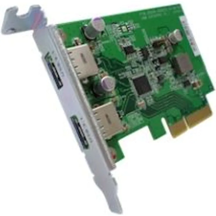 QNAP USB-U31A2P01 Schnittstellenkarte-Adapter Eingebaut USB 3.1 - Schnittstellenkarten-Adapter (PCIe, USB 3.1, Grün, 10 Gbit-s, 50 mm, 185 mm)
