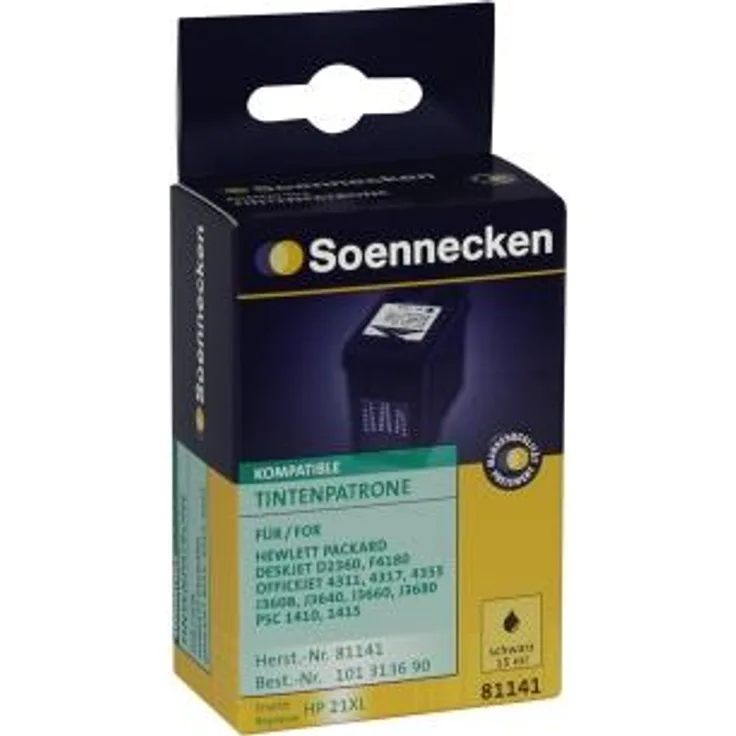 Soennecken Tintenpatrone 81141 wie HP C9351CE 21XL schwarz (81141)