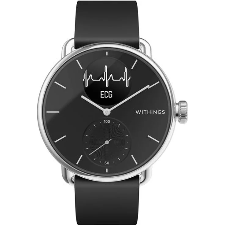 Withings ScanWatch Hybrid-Smartwatch GPS Unisex, 38mm, Schwarz – Bild 1