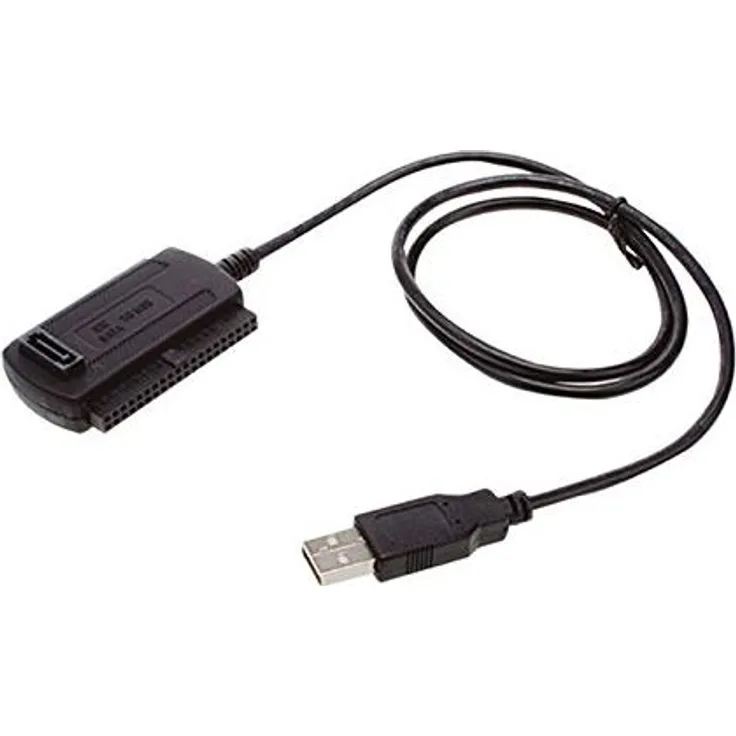 Approx appC08 USB 2.0 1 x IDE - 1 x SATA Schwarz - Kabelschnittstellen--Adapter (USB 2.0, 1 x IDE - 1 x SATA, Male Connector-Male Connector, Schwarz)