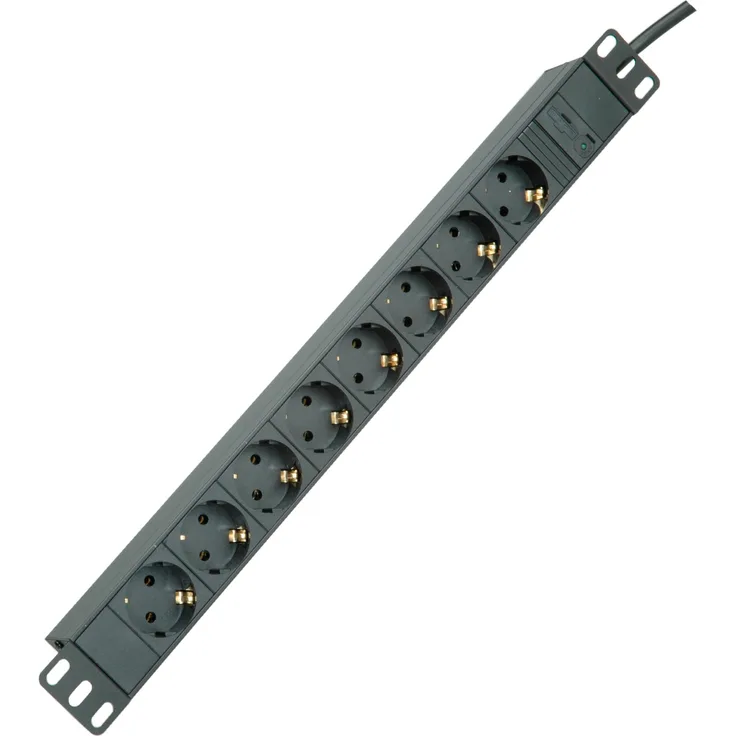 ROLINE 19071623 48,26 cm (19 Zoll) Steckdosenleiste 8-Fach, C14-Stecker, 2m schwarz