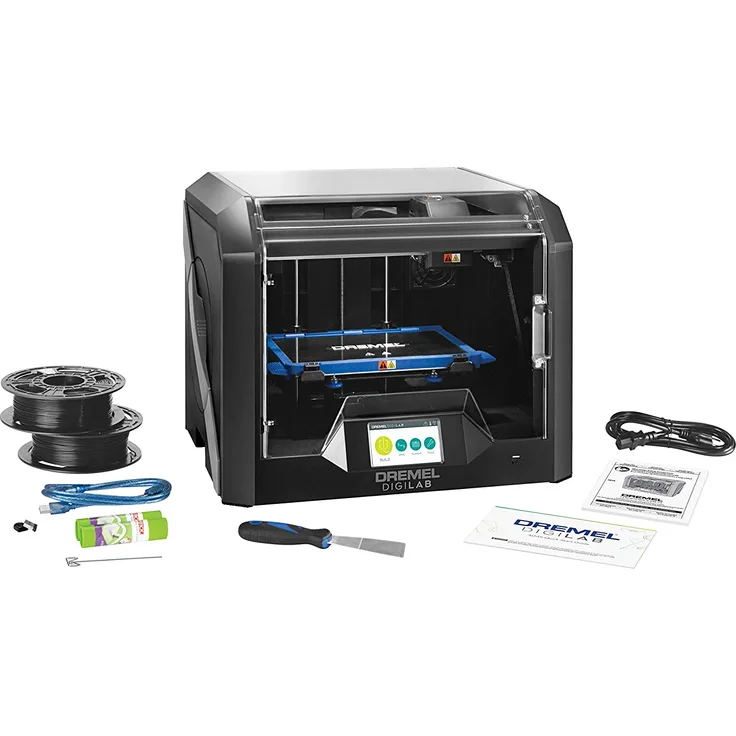 Dremel DigiLab 3D45 3D Drucker (mit WLAN, PLA Nylon Eco-ABS und PETG Filament 1,75 mm kompatibel, Druckgröße 254 x 152 x 170 mm, 50 Mikron Auflösung, Beheizte Druckplatte, Slicing Software) (F0133D45JA)