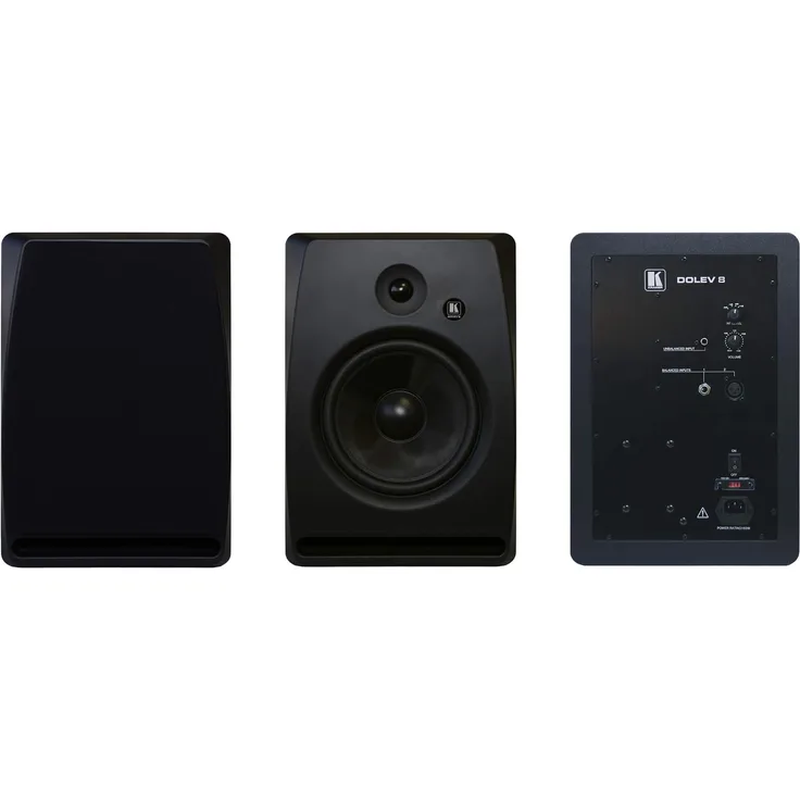 Kramer Dolev 8 - schwarz<br>Aktiver 20 cm Zweiwege–Lautsprecher in Studio–Qualität mit Doppel–Verstärker