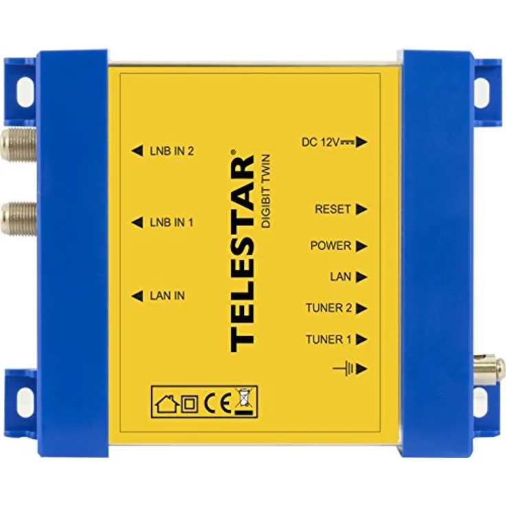 Telestar Digibit Twin Satelliten-IP Netzwerk Transmitter (HDTV, 2 SAT Eingänge, 1 LAN Ausgang) silber