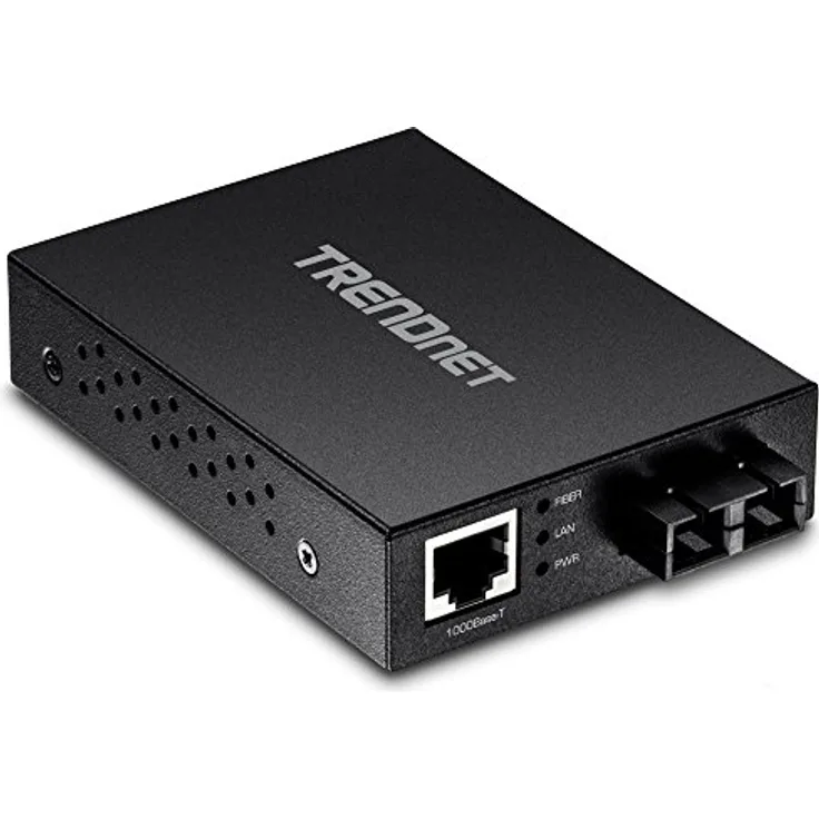 TRENDnet 1000Base-T zu 1000Base-SX Multi-Mode SC Glasfaser Konverter, Bis zu 550m (1800 Fuß), 2 Gbps Schaltkapazität, TFC-GMSC