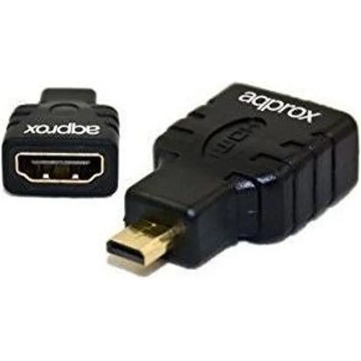 Approx appC19 HDMI microHDMI Schwarz - Kabelschnittstellen--Adapter (HDMI, microHDMI, Male Connector-Female Connector, Schwarz)