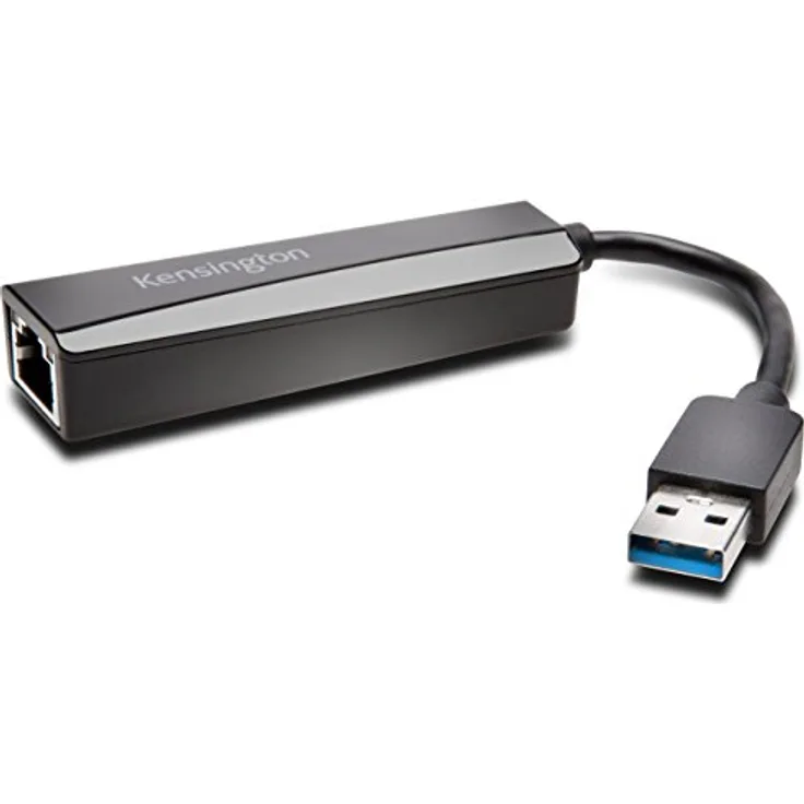 Kensington Ethernet Anschlussadapter, USB 3.0 auf 10-100-1000 Gigabit Ethernet Adapter, K33981WW