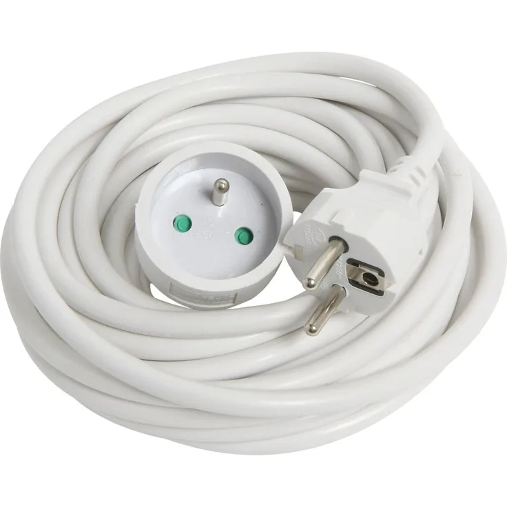 Debflex 335261 Verlängerung Kunststoffmantelleitung HO5VV-F 3G1,5, Aufhängen, 10 m, weiß
