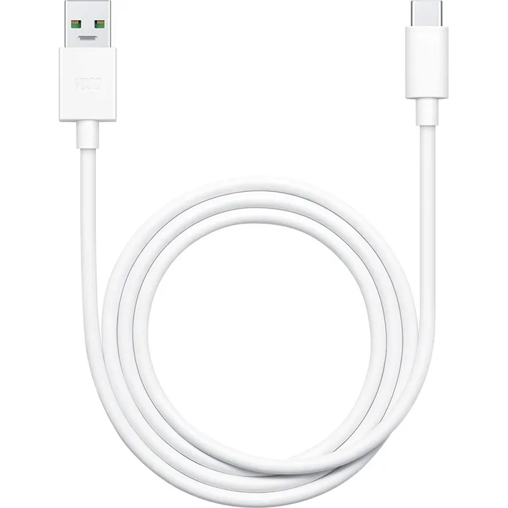 Oppo VOOC USB C Kabel , schnelles Aufladen und Synchronisation, geeignet für Samsung Galaxy/Huawei/Oppo/Xiaomi/Apple MacBook, 1 m, Ladekabel/Datenkabel, weiß