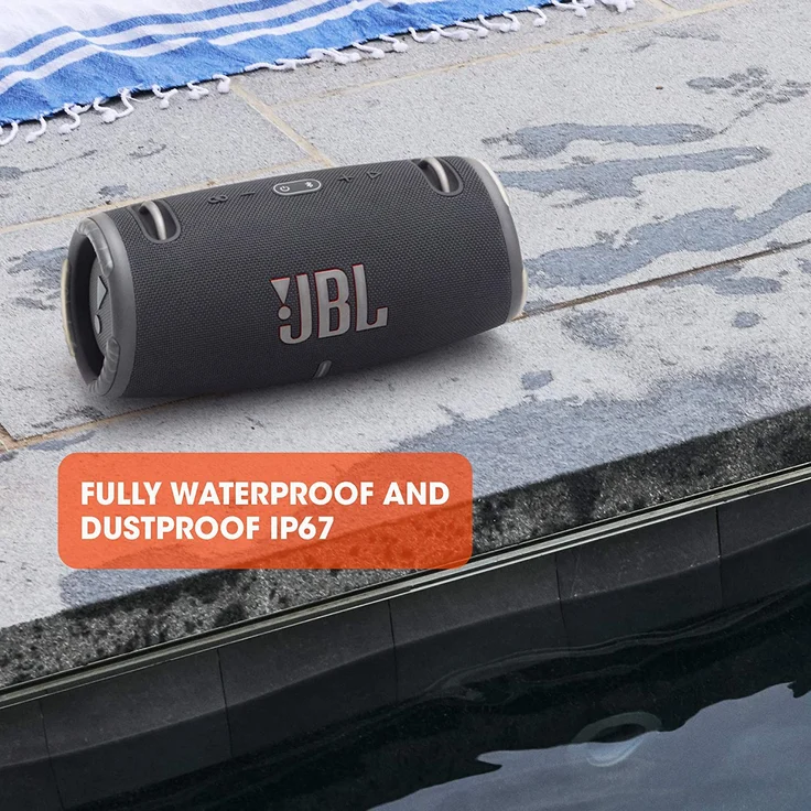 JBL Xtreme 3 tragbarer Bluetooth-Lautsprecher mit 15 Stunden Spielzeit, Dunkelblau  – Bild 5