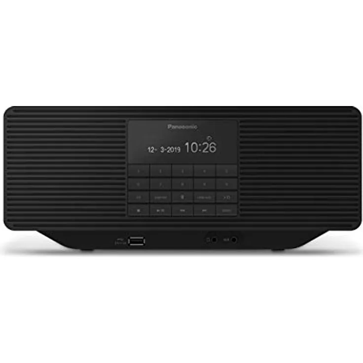 Panasonic RX-D70BTEG-K Digitalradio mit CD (DAB+, Stereo Klang, Bluetooth, UKW, Netz- & Batteriebetrieb, AUX, Weckfunktion)