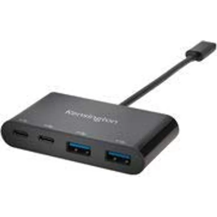 Kensington USB-C 4-Anschluss Hub, Übertragungsgeschwindigkeit bis zu 5 Gbit-s, Plug and Play Installation, K39124EU