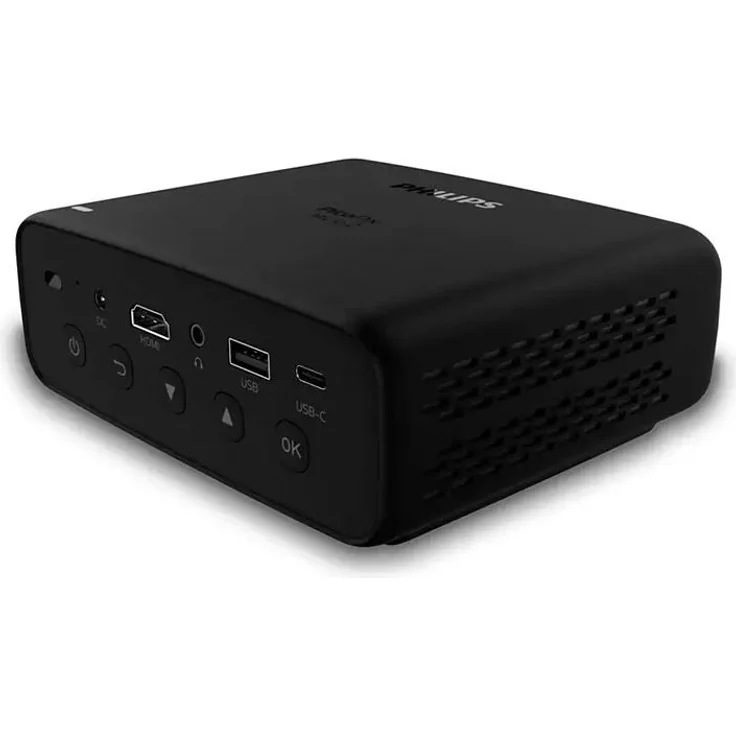 Philips PicoPix Micro 2 Mini-Beamer, DLP, WVGA (854 x 480), Kontrast 600:1, 150 ANSI-Lumen, Bildverhältnis 16:9, schwarz – Bild 2
