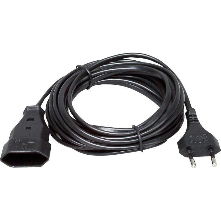 Kopp 145605092 Euro-Verlängerung 5 m, schwarz
