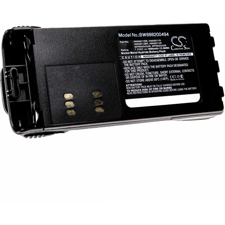 VHBW Akku mit Gürtelclip, geeignet für Funkgerät, Walkie Talkie Motorola GP1280, GP140, GP240, GP280, GP320, GP328, GP338, GP340, GP360, GP380, GP540, GP580, GP640, GP680, HT1200 1800 mAh, 7,2 V, NiMH