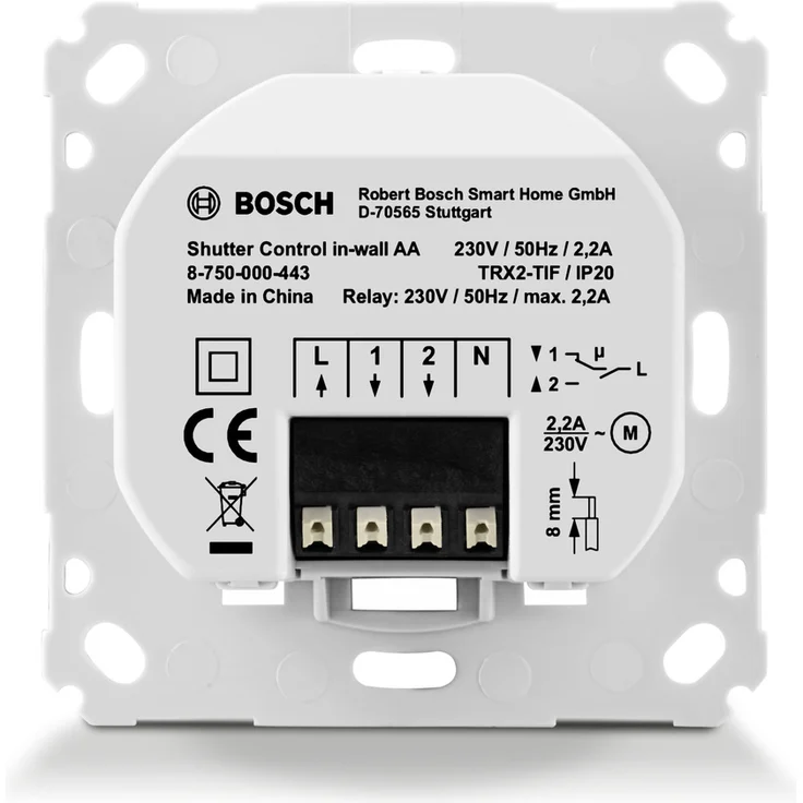 Bosch Smart Home Unterputz Rollladensteuerung, kompatibel mit Amazon Alexa und Apple HomeKit - Variante für Deutschland und Österreich, weiß (8750000402) – Bild 3