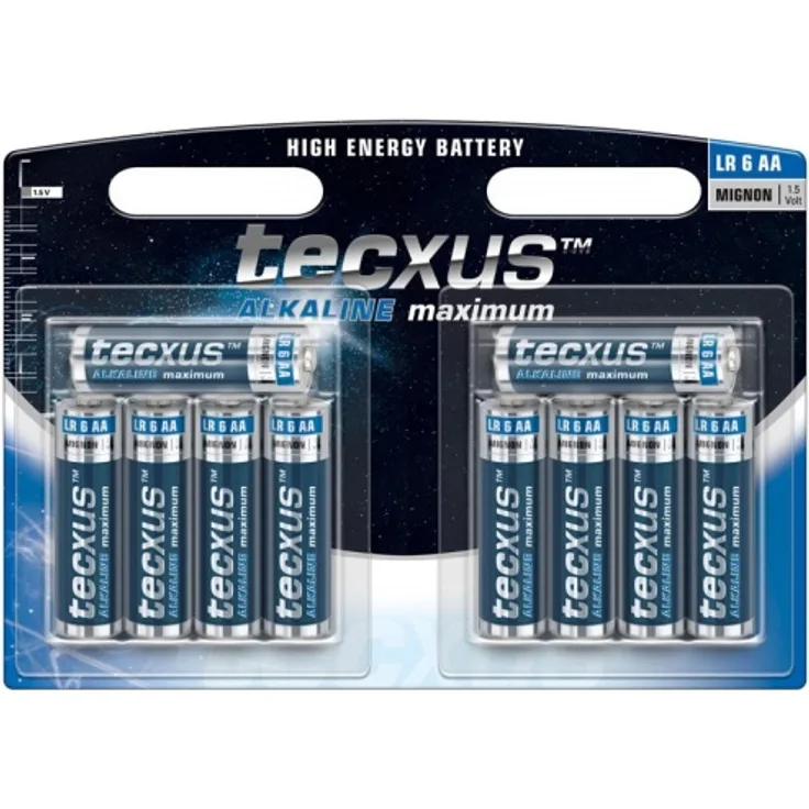 tecxus Alkaline Mignon, AA, LR6 Batterie im 10er Pack