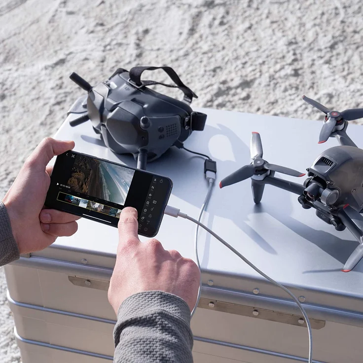 DJI FPV COMBO Quadrocopter RtF Profi, Kameraflug, GPS-Funktion, FPV Race , schwarz/grau – Bild 6