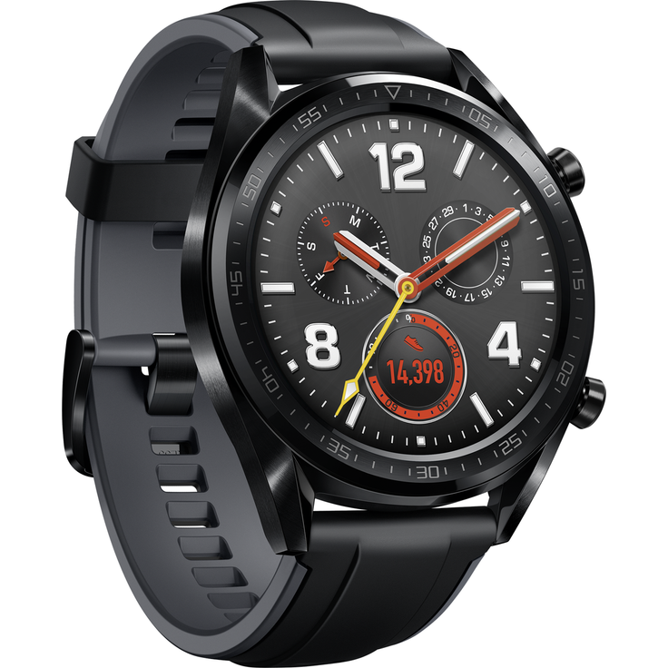 Huawei Watch GT Sport Smartwatch GPS, Unisex, 46,5mm, Edelstahlgehäuse, Graphite Black – Bild 1