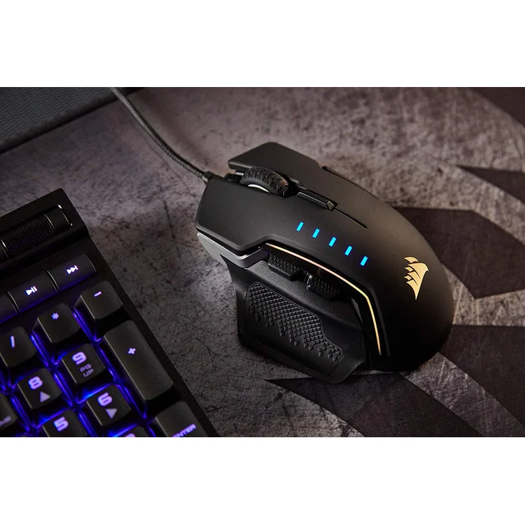 Corsair GLAIVE RGB Optisch Gaming Maus (RGB-LED-Hintergrundbeleuchtung, 16000 DPI) aluminium – Bild 11