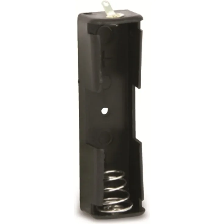 Goobay 11489 1x AA (Mignon) Batteriehalter, Lötfahne (U), Schwarz,