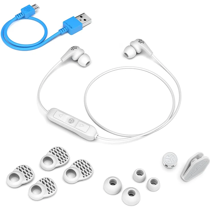 JLab JBuds Pro Wireless In-Ear Kopfhörer, mit Bluetooth, Mikrofon, geeignet für Sport, weiß – Bild 3
