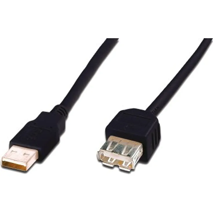 Planet ASSMANN - USB-Verlängerungskabel - USB Typ A, 4-polig (M) - USB Typ A, 4-polig (W) - 1.8 m (USB / Hi-Speed USB) - Schwarz (AK-300202-018-S)