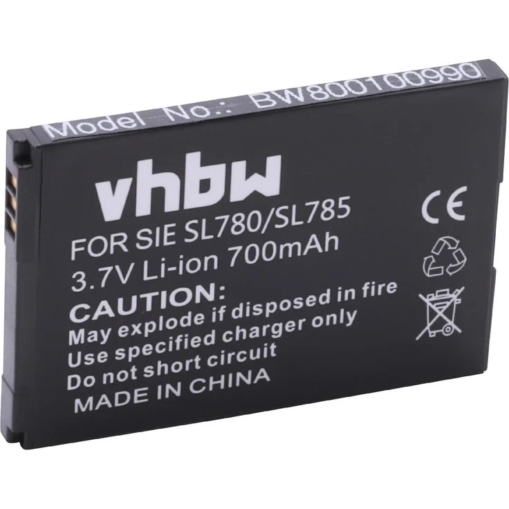 VHBW Li-Ion Akku 700 mAh (3,7 V), geeignet für schnurlos Festnetz Telefon Siemens Gigaset SL400A, SL400H, SL400, SL780, SL785 – Bild 1