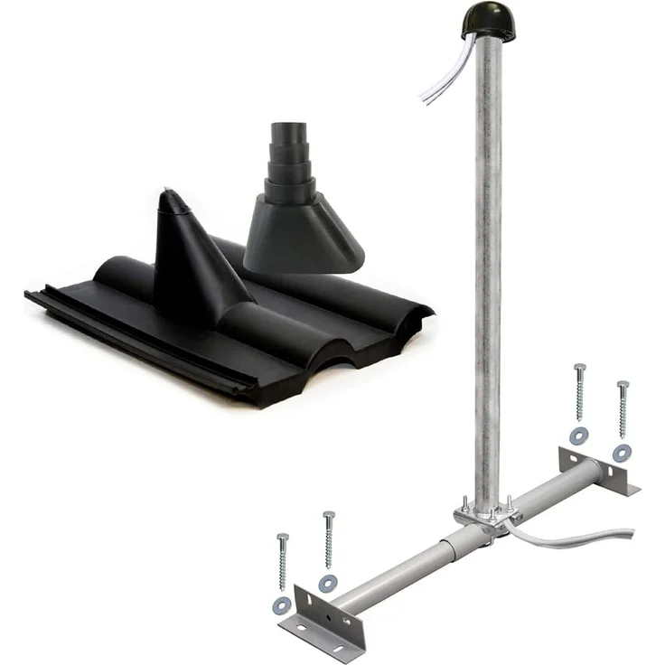 PremiumX SAT Mast Sparrenhalter Frankfurter Pfanne Dach – Bild 1