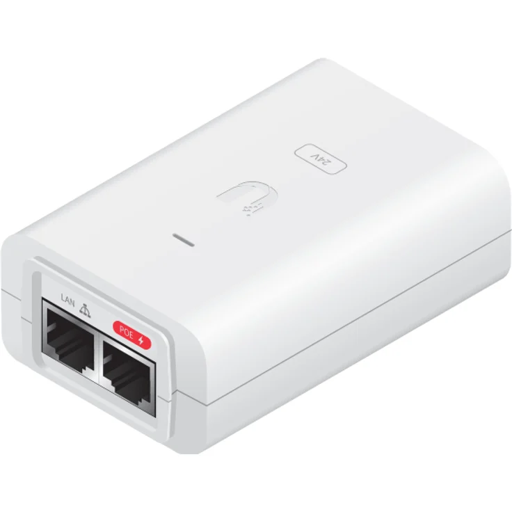 Ubiquiti Networks POE-24-12W-WH - Power Injector - Wechselstrom 100-240 V - 12 Watt - weiß (POE-24-12W-WH) – Bild 1