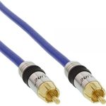 InLine 89803P Cinch Kabel VIDEO & digital AUDIO, PREMIUM, vergoldete Stecker, 1x Cinch Stecker - Stecker, 3m