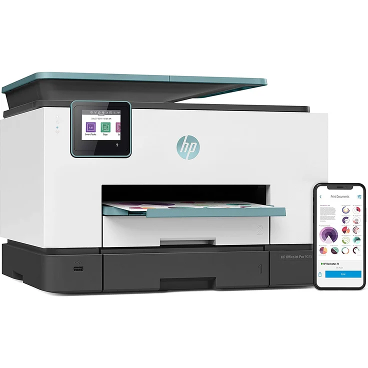 HP OfficeJet Pro 9025 Multifunktionsdrucker (HP Instant Ink, A4, Drucker, Scanner, Kopierer, Fax, WLAN, LAN, Duplex, HP ePrint, Airprint, 24 Seiten-Minute, 500 Blatt) Oasis – Bild 4