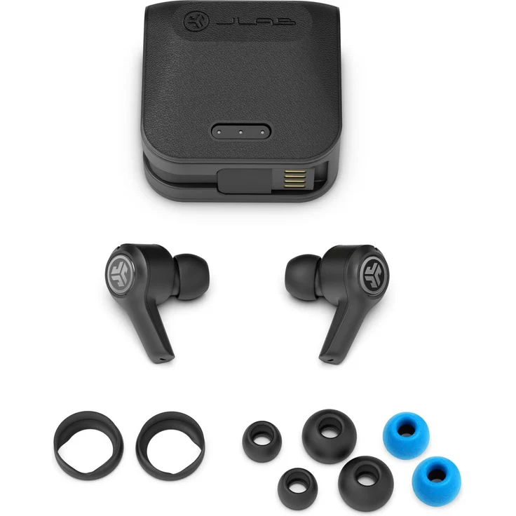 JLab JBuds Air Executive True Wireless In-Ear Kopfhörer mit Bluetooth, geeignet für Sport, schwarz – Bild 4