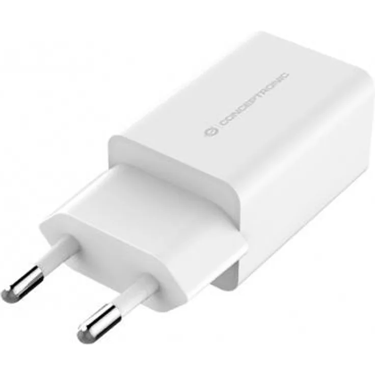 CONPTRONIC Ladegerät 2Port 12W USB PD USB C > A weiß