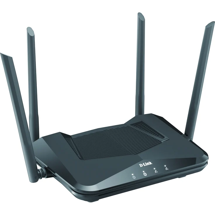 D-Link DIR-X1560 AX1500 EXO WI-Fi 6 Router (2,4 & 5 GHz, 1.500 Mbit-s, 802.11a-b-g-n-ac-ax, OFDMA, MU-MIMO, WPA3, 4 x 10-100-1000 LAN-Anschluss, Tischgerät), schwarz – Bild 1