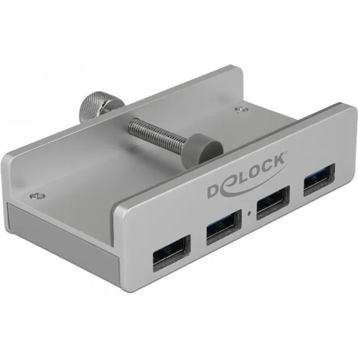 DeLock Externer USB 3.0 4 Port Hub mit Feststellschraube