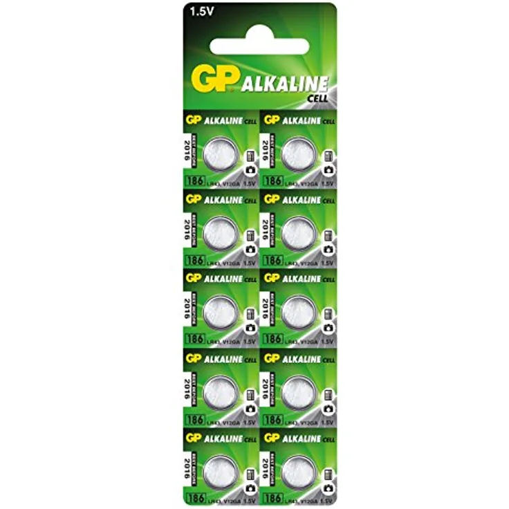 GP Batterien Alkaline Knopfzellen LR41 10 Stück (392, 192, GP192A, LR736, AG3) 1,5V (1,5 Volt Spannung)