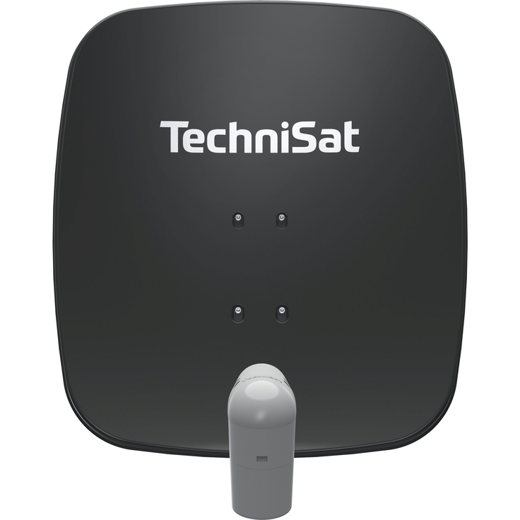TechniSat SATMAN 65 PLUS UNYSAT-Universal-Quattro-LNB (DigitalSat-Antenne, Aluminium, Quattro-LNB) schiefergrau