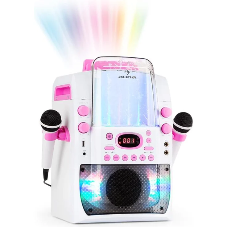 Auna Karaokeanlage Maschine Set Lichtshow Wasserfontäne Bluetooth