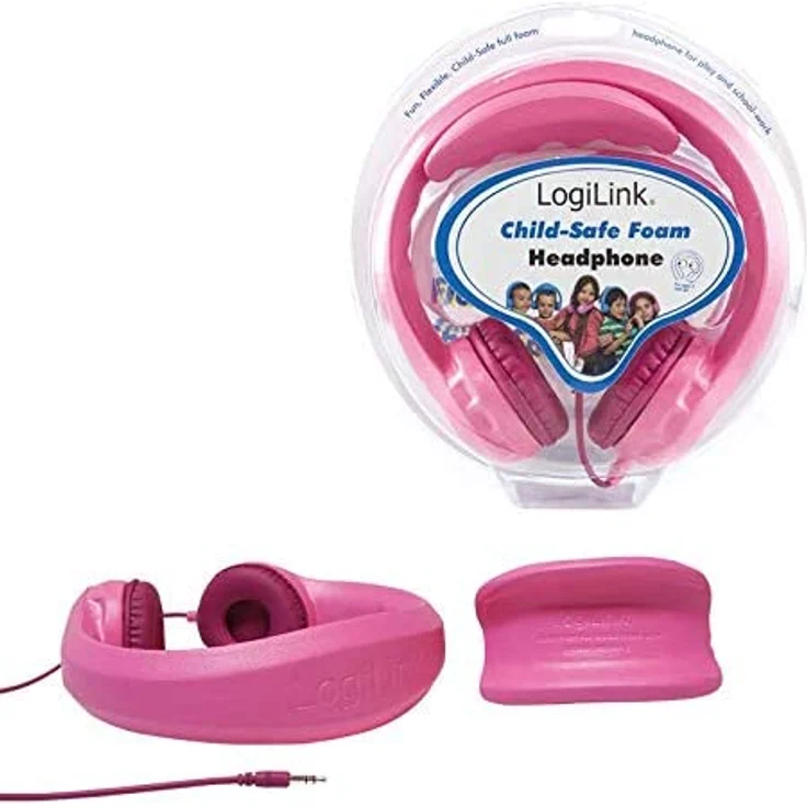 LogiLink HS0046 On-Ear-Kopfhörer, geeignet für Kinder, pink – Bild 9