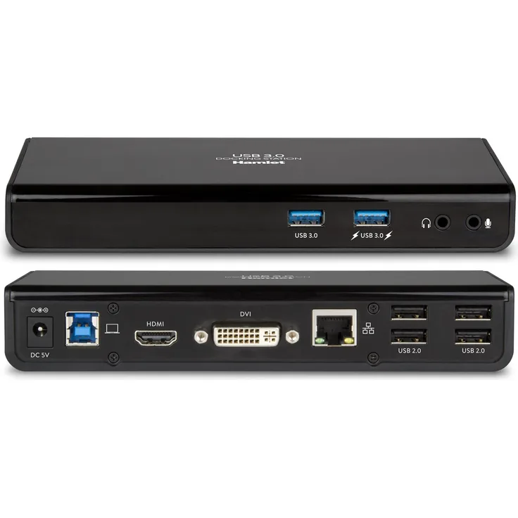 Dock. NTB USB3.0 HDMI + DVI + Hub + LAN +