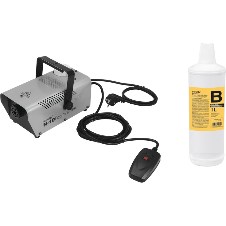 Eurolite Set N-10 silber + B2D Basic Nebelfluid 1l