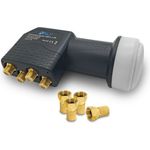 ARLI Universal-Quad-LNB (für 4 Teilnehmer), 4x F-Stecker Set - Pack - 10625