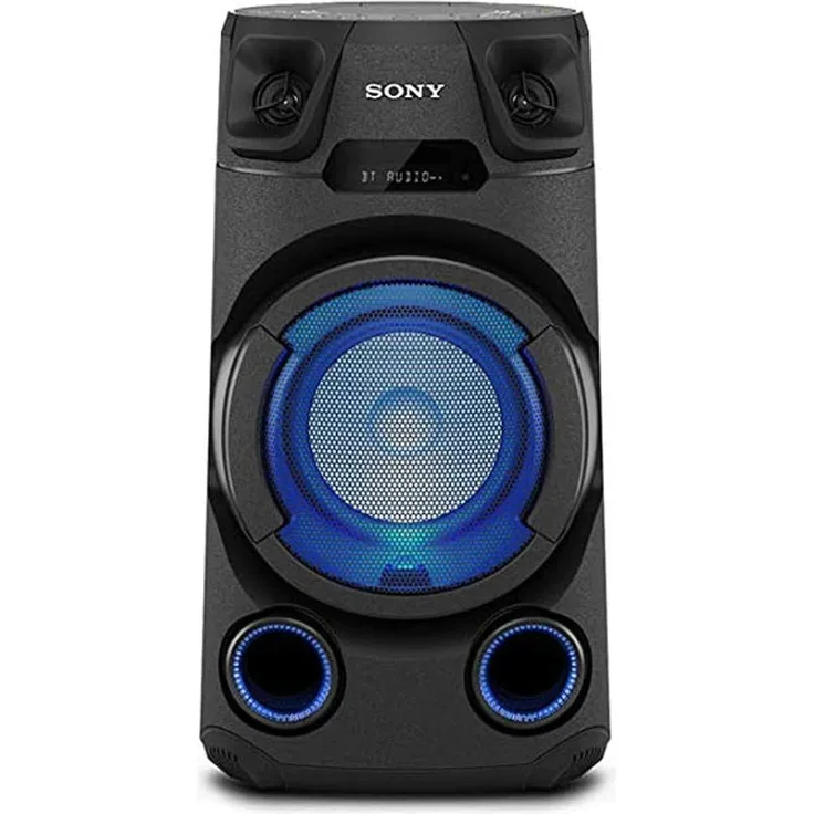 Sony MHC-V13 Leistungsstarkes Audiosystem, Bluetooth-Lautsprecher für Party, (150 Watt Ausgangsleistung, Mega Bass, Bluetooth und NFC) Schwarz