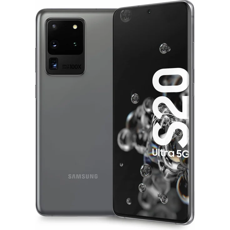 Samsung Galaxy S20 Ultra 5G Smartphone 17,44cm (6,9 Zoll) Dynamic AMOLED-Display, 128GB interner Speicher, 12GB RAM, Hybrid-SIM, Android, Cosmic Gray – Bild 1