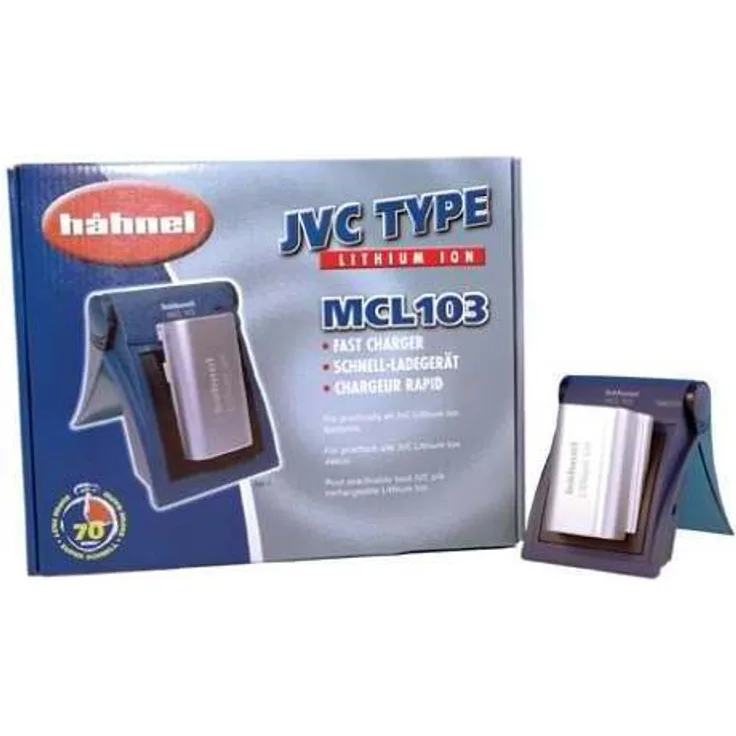 Hähnel Lithium Ionen Ladegerät MCL 103 für JVC Li-Ion Akkus mit 12V Autokabel