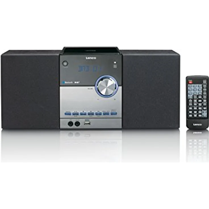 Lenco kompakte Stereoanlage MC-150 mit DAB+, FM Radio, CD-MP3-Player, Bluetooth und USB, Fernbedienung, 2 x 10W schwarz – Bild 1