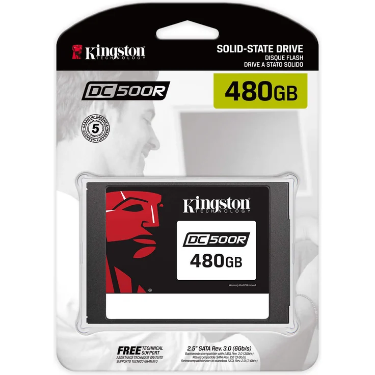 Kingston Data Center DC500R - Solid-State-Disk - verschlüsselt - 480 GB - intern - 2.5 Zoll (6.4 cm) - SATA 6Gb/s - AES - Self-Encrypting Drive (SED) (SEDC500R/480G) – Bild 4