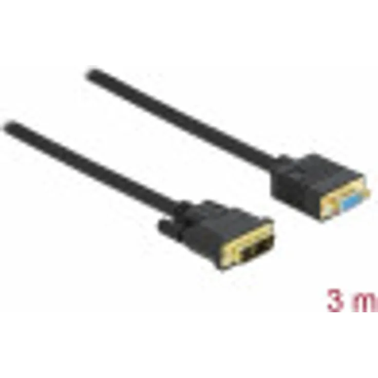 Delock Kabel DVI 12+5 Stecker zu VGA Buchse 3 m