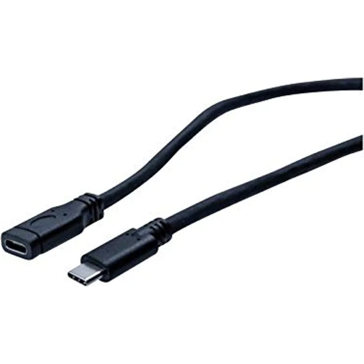 USB 3.1 Gen 1 Verlängerungskabel Type-C(TM) Stecker auf Type-C(TM) Buchse, 2,0 m 2 m langes USB-Verlängerungskabel zur Verlängerung einer USB-Typ-C-Verbindung bis zu 5 Gbit / s USB 3.1 Gen1 (150341)